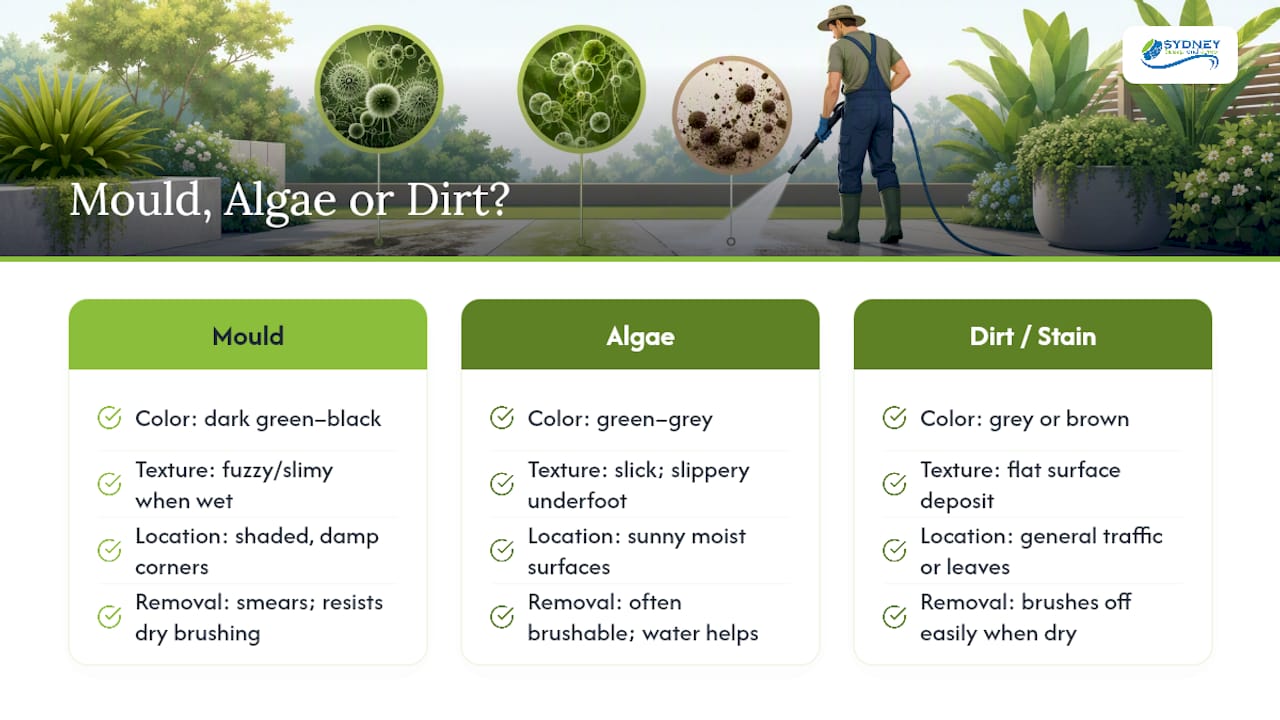 Is it mould, algae, or just dirt? — overview diagram