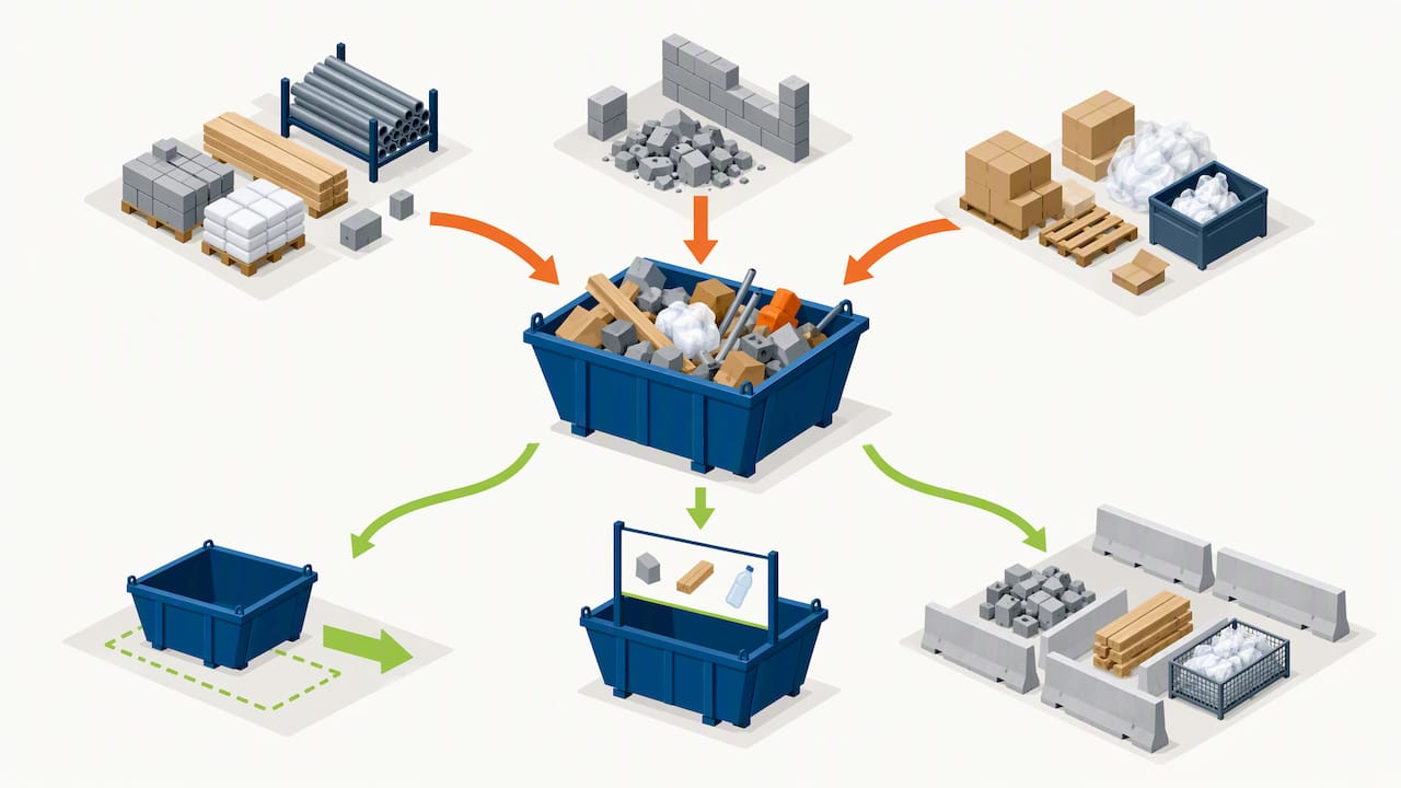 Illustration of waste contamination causes